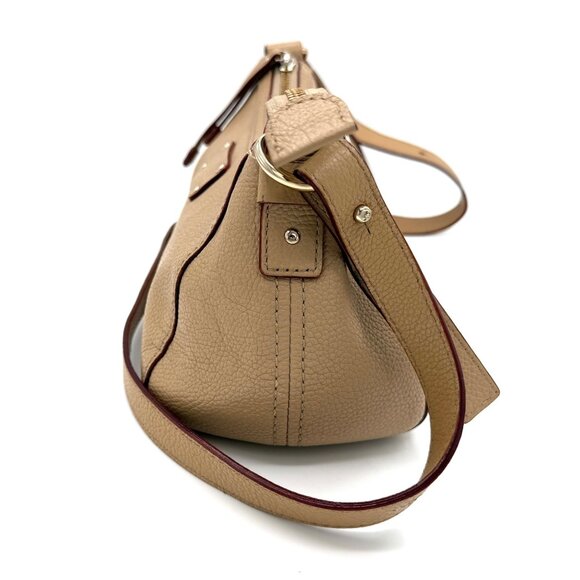 Kate Spade New York Pebbled Leather Crossbody Bag Taupe Beige Gold Hardware - Picture 5 of 11